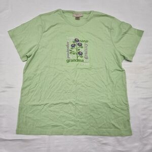 M&C Sportswear Large Green Best Grandma Short Sleeve T-shirt shirt